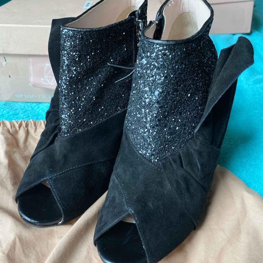 Miu Miu By Prada Runway Side Bow Glitter Curve Ba… - image 7